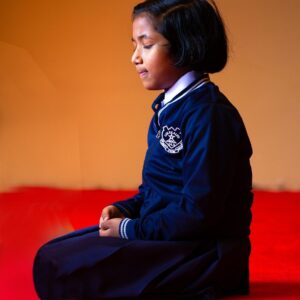 meditate, girl, meditation